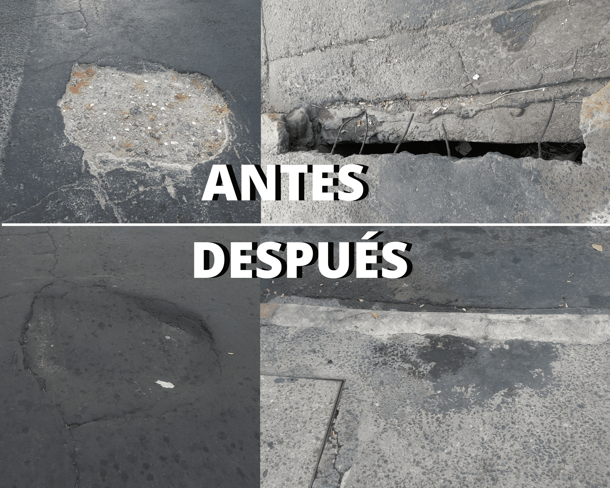 Reparan baches y tragatormentas en calles de Veracruz que eran un peligro para transeúntes