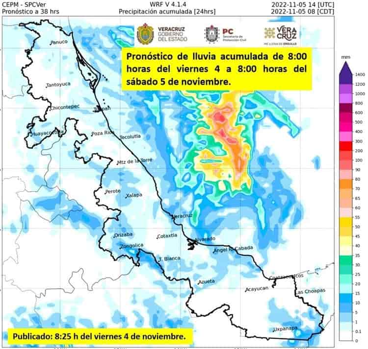 ‘Lisa’ se aleja de Veracruz, pero continuarán las lluvias