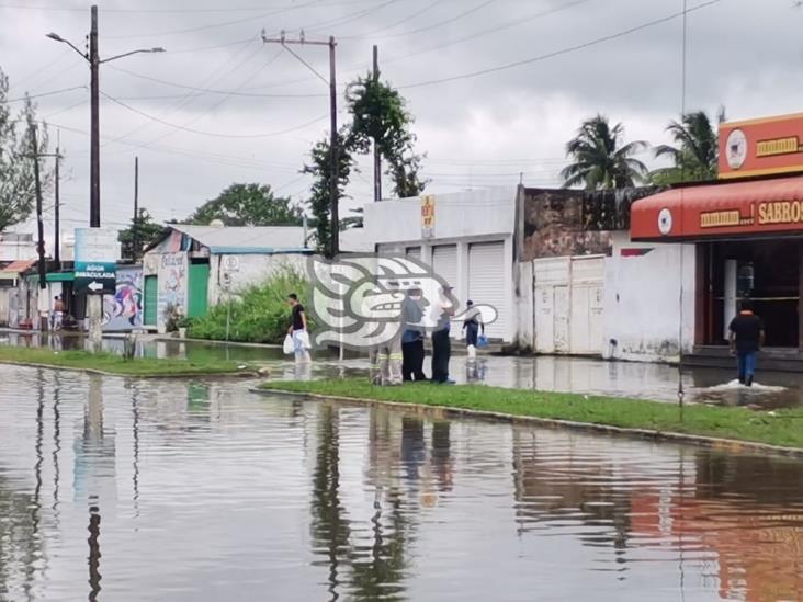 Fuertes lluvias causaron encharcamientos en Nanchital(+Video)