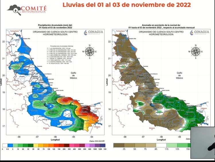 Coatzacoalcos, empapado por Lisa; más de 300 mm de lluvia