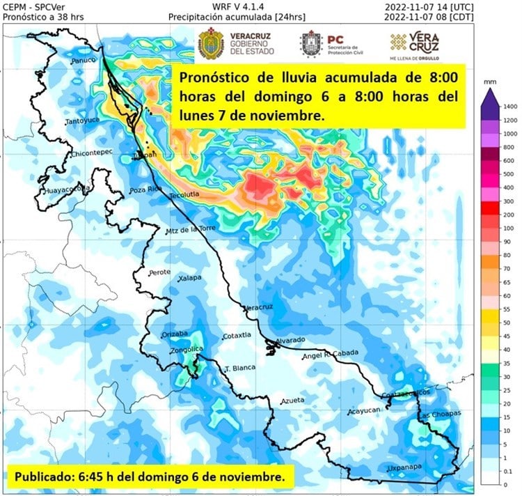 Prevén más lluvias para Veracruz esta semana; así estará el clima este domingo