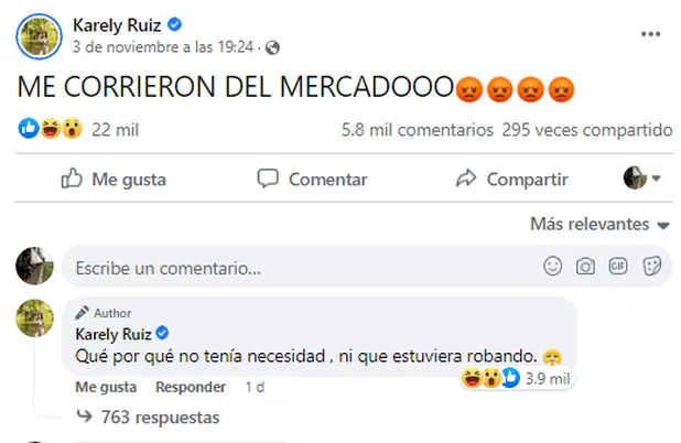 Captan a Karely Ruiz vendiendo su ropa en un mercado de Nuevo León