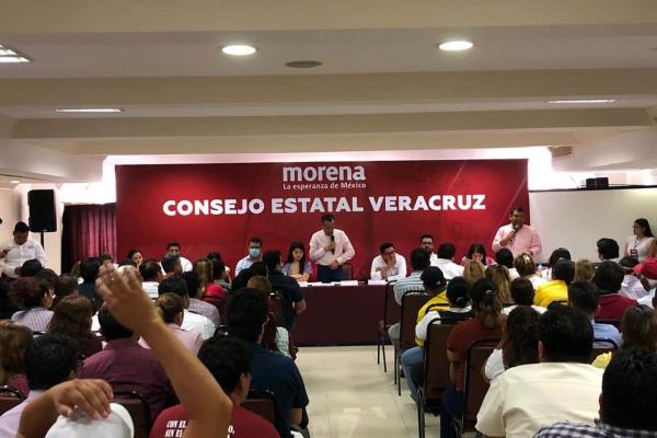 Realizan Consejo Estatal de Morena en el puerto de Veracruz