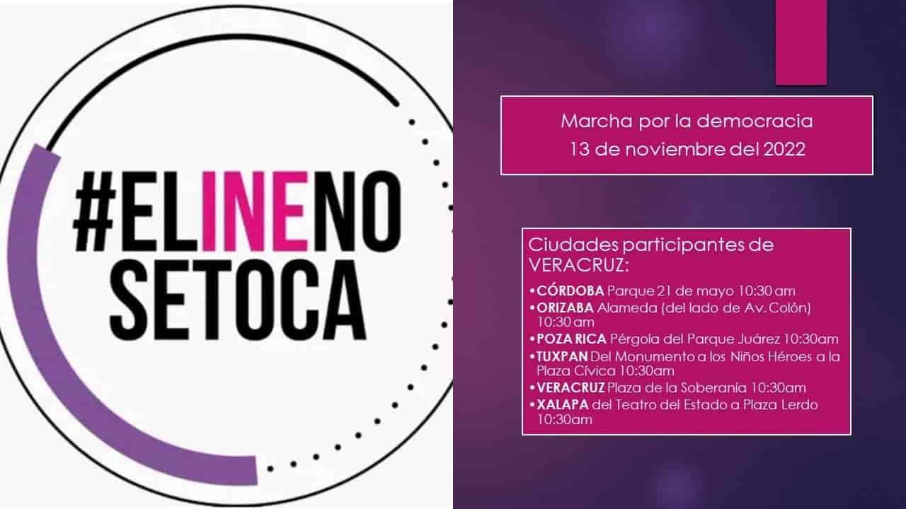 Estas ciudades de Veracruz se unirán a marcha en defensa del INE