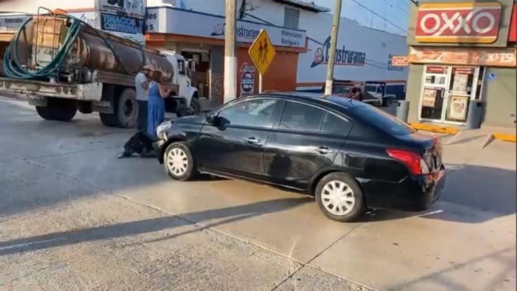 Reportan choque sobre boulevard Manuel Ávila Camacho en Misantla