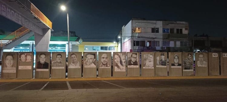 Buscan a desaparecidos con un mural en conocida avenida de Veracruz