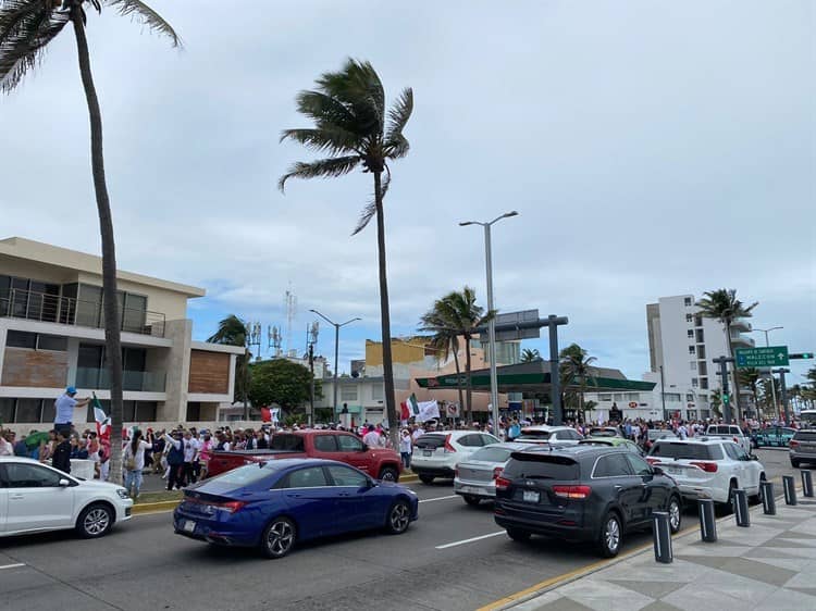 Veracruzanos se suman a la marcha nacional en defensa del INE(+Video)