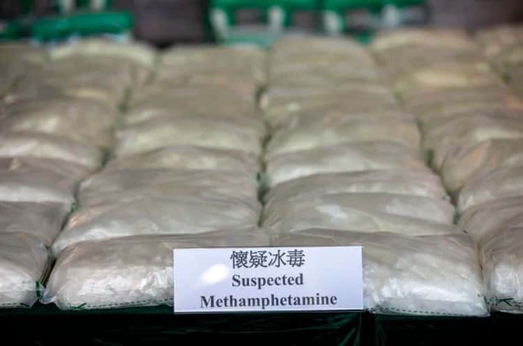 Incautan en Hong Kong 100 kilos de metanfetamina; había sido enviada desde México