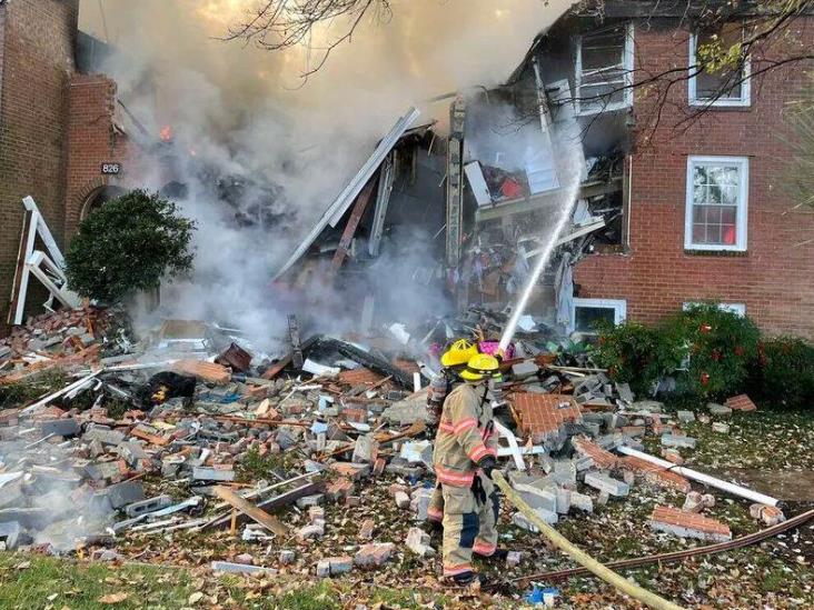 Explosión e incendio en edificio de Maryland, EE. UU, deja 10 heridos