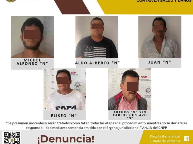 Imputan a 5 en San Andrés Tuxtla por agredir a elementos de SSP durante detención