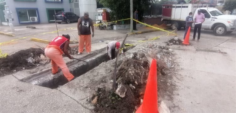 Cambian alcantarillas metálicas en Coatzacoalcos