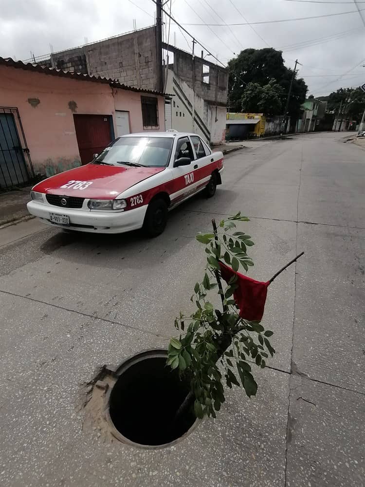 Sigue el robo de tapas metálicas