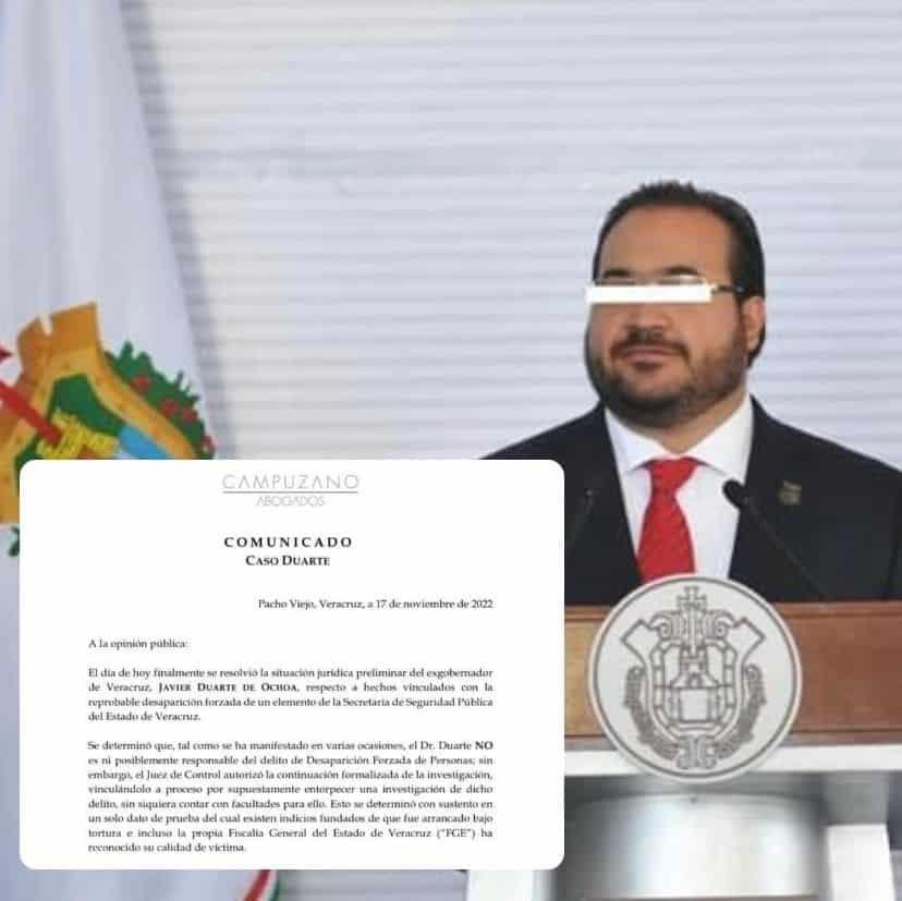 Prueba contra Duarte fue obtenida mediante tortura, asegura abogado