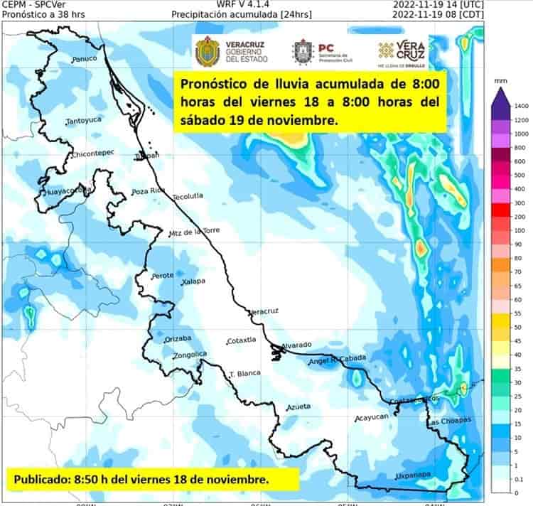 Intensidad del viento disminuye en Veracruz; el domingo, nuevo norte