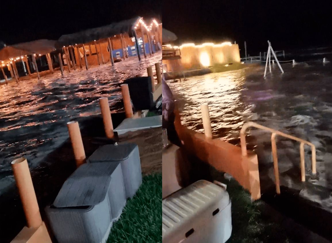 Sorprende marejada alta en Playa de Chachalacas, Veracruz (+Video)