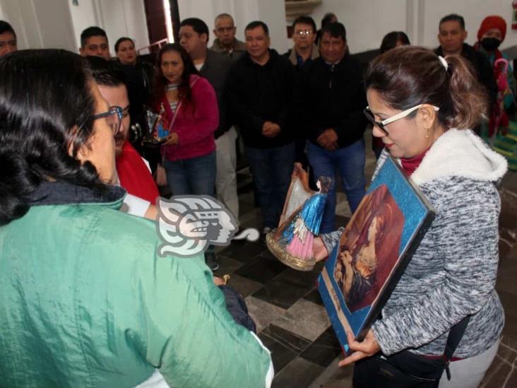 Músicos acuden a misa para celebrar a Santa Cecilia, en Misantla