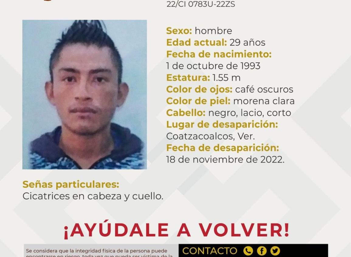 Familiares desesperados buscan a Luis Enrique en Coatzacoalcos