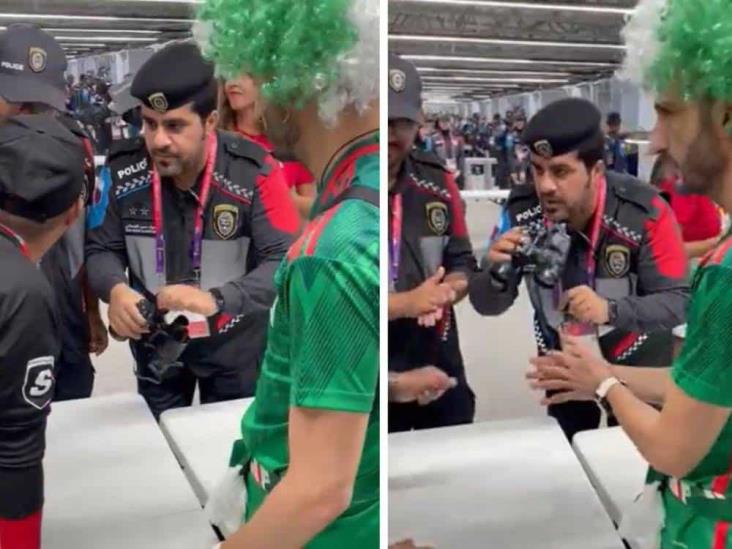 No aprenden; mexicano en Qatar intenta ingresar alcohol en unos binoculares (Video)