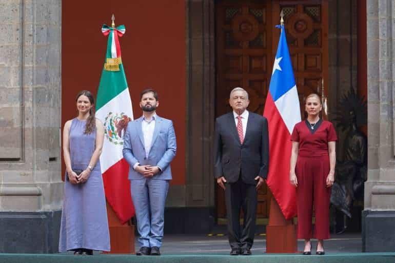 Presidente recibe visita oficial de Gabriel Boric Font, presidente de Chile