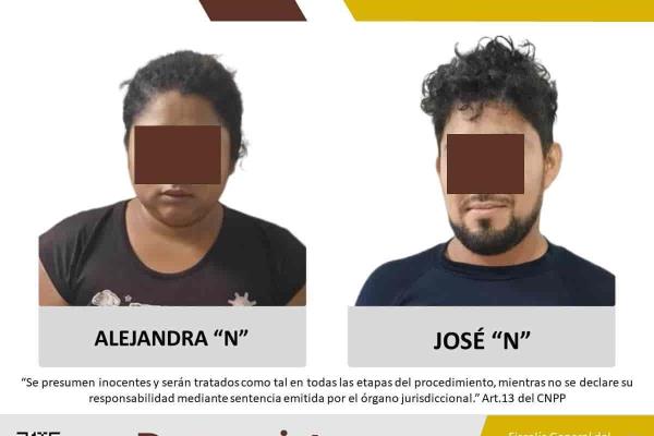 Pareja detenida en Las Choapas, vinculados a proceso por robo agravado