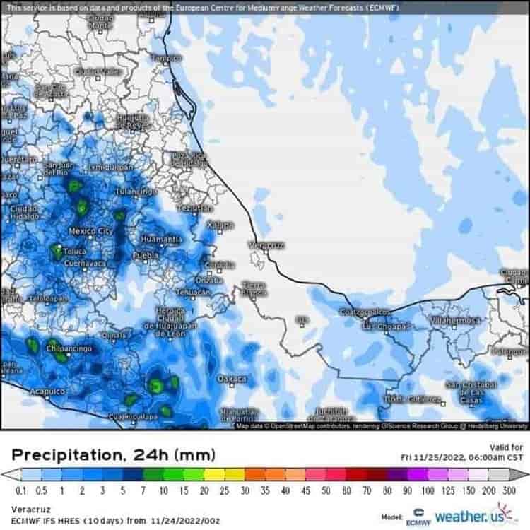 Habrá ambiente caluroso en Veracruz previo a entrada de Frente Frío 11