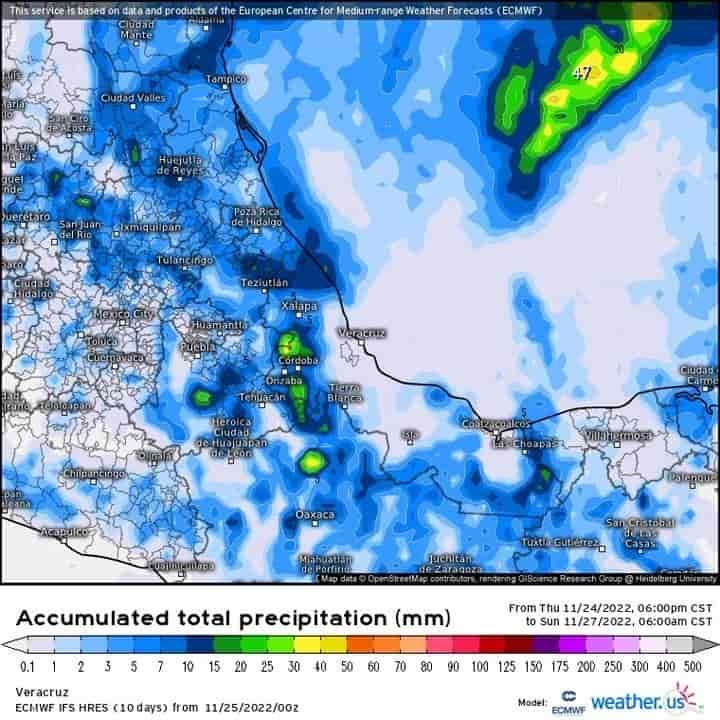 Atentos por ingreso de frente frío 11 en Veracruz