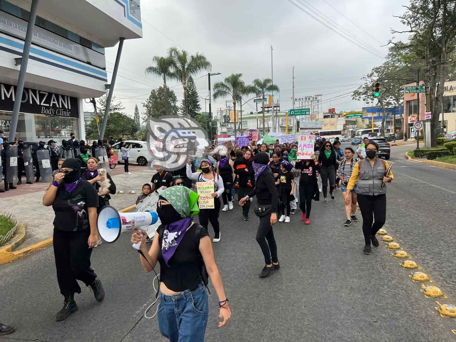 Se manifiestan en Xalapa y exigen un alto a la violencia contra la mujer