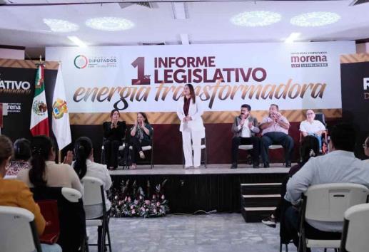 En Poza Rica, presenta diputada Raquel Bonilla informe de actividades
