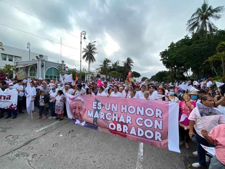 Marcha Veracruz en apoyo al presidente López Obrador