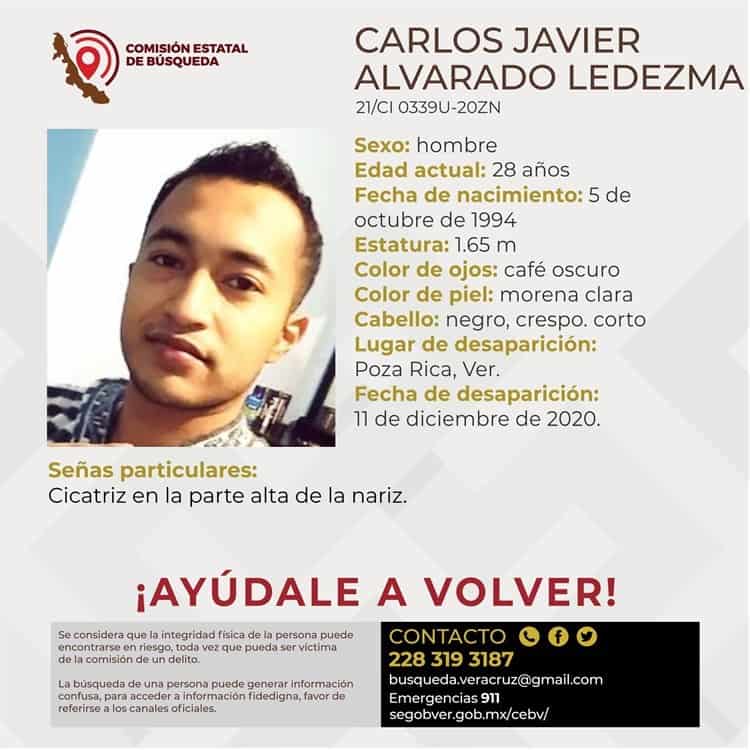 ¡Siguen buscando a Carlos Javier! Despareció desde 2020 en Poza Rica