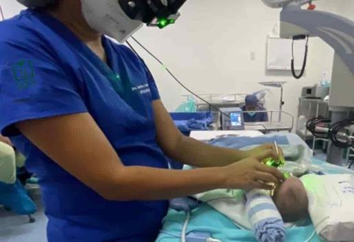 Realizó con éxito UMAE 14 del IMSS tratamiento de retinopatía en bebé prematuro