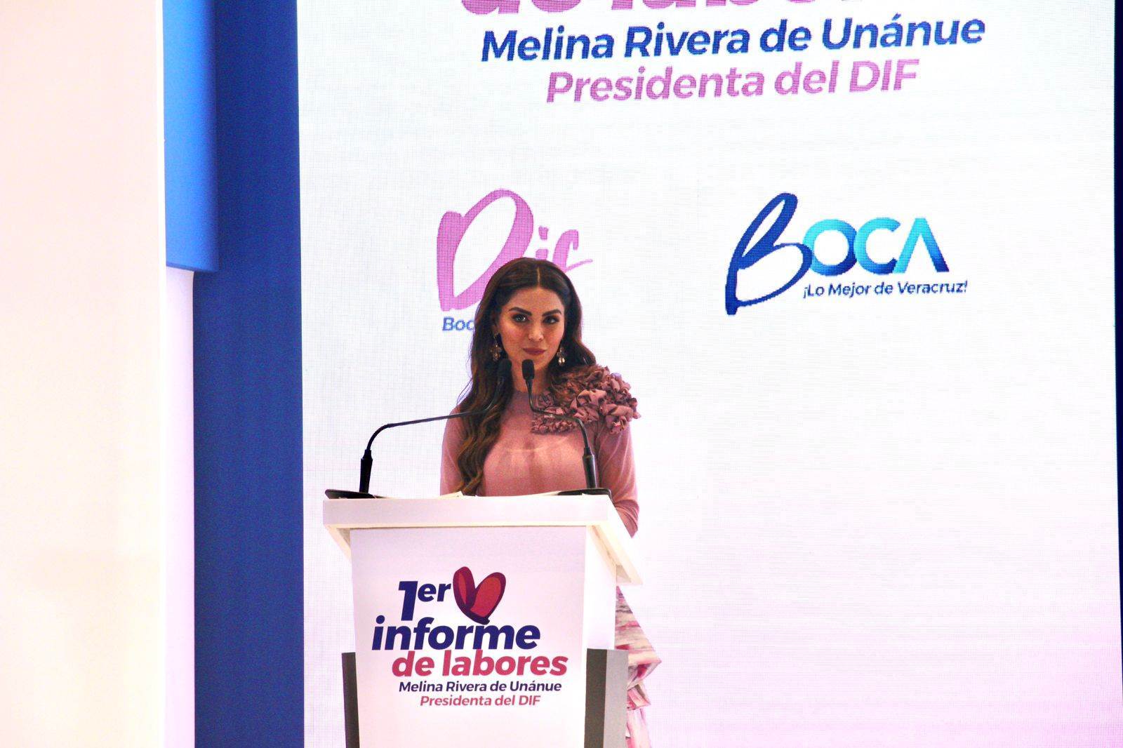 Melina Rivera rinde su primer informe al frente del DIF de Boca del Río(+Video)