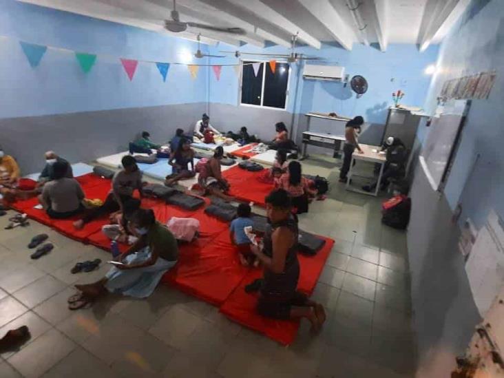 Albergue recibe a 120 personas evacuadas del ejido Miguel Alemán(+Video)