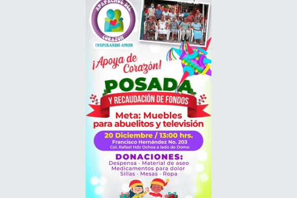 Asilo organiza posada para comprarle televisor a sus abuelitos en Coatzacoalcos