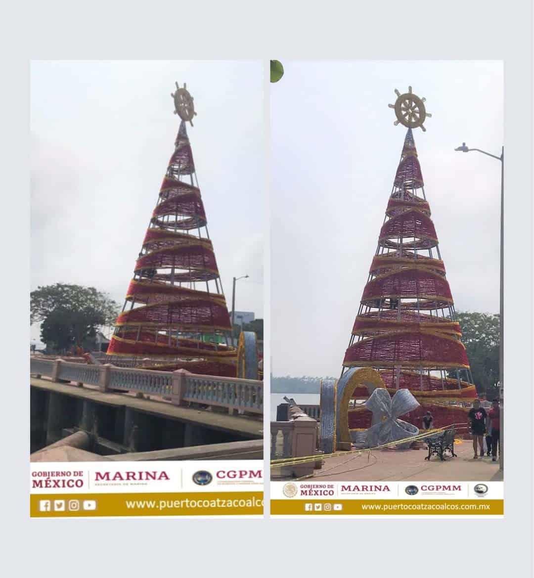 Coatza recibirá diciembre encendiendo pino navideño