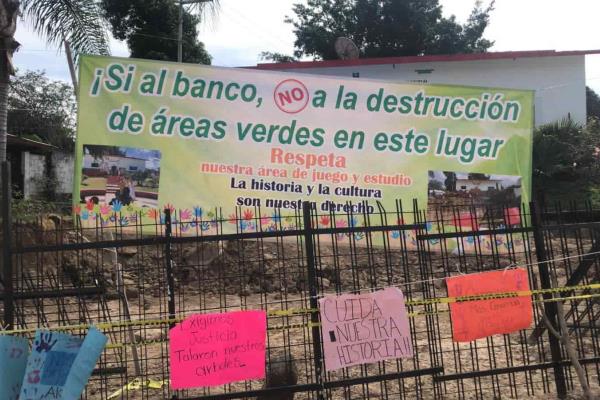 En Tlaltetela piden que no se construya Banco del Bienestar frente a biblioteca
