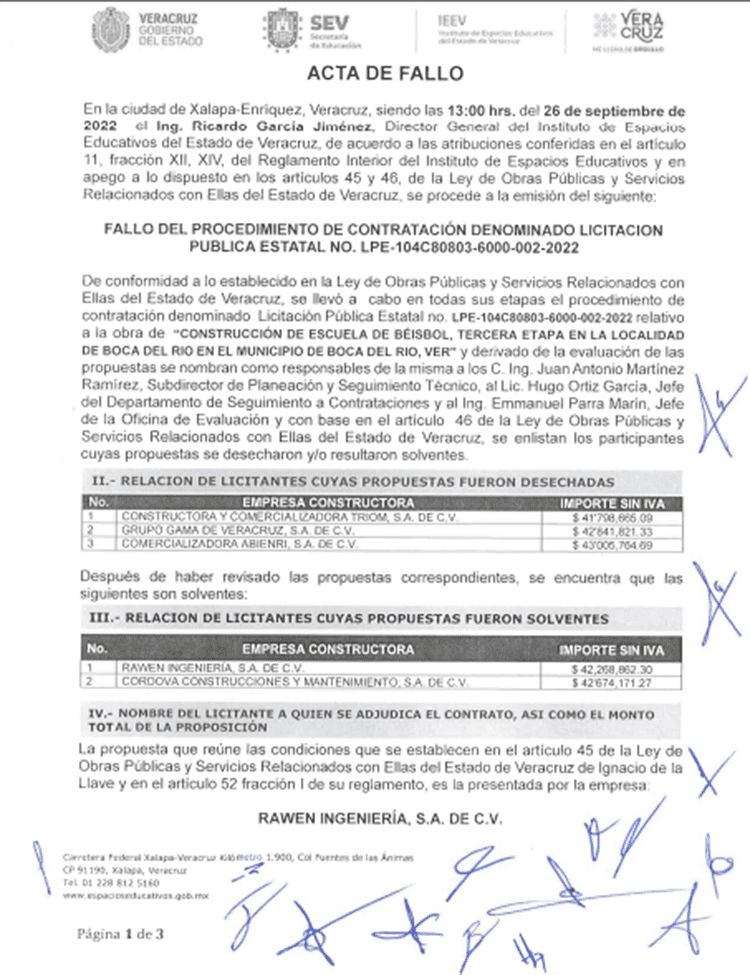 Se invertirán 150 mdp para construcción de una escuela de béisbol en Boca del Río