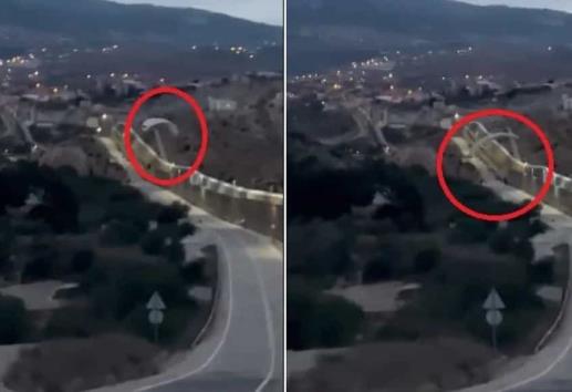 Migrante cruza frontera de España... ¡en paracaídas!