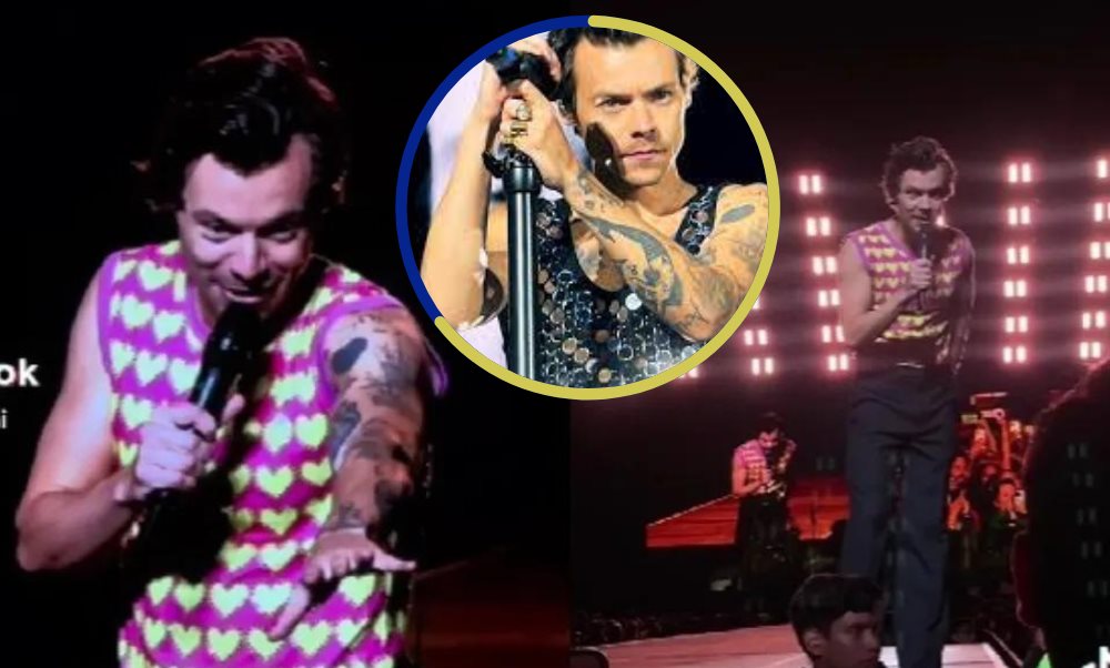 Fan exhibe la infidelidad de su papá en pleno concierto de Harry Styles