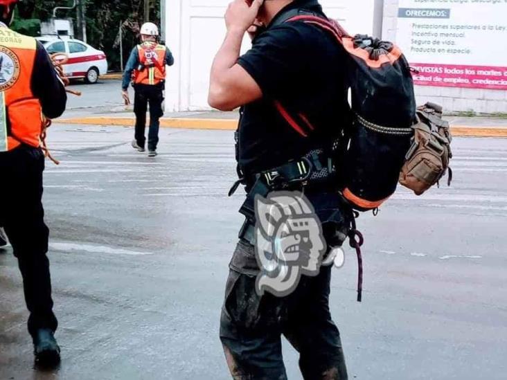 Rescatan a presunto ladrón que cayó a barranca en Fortín (+fotos)