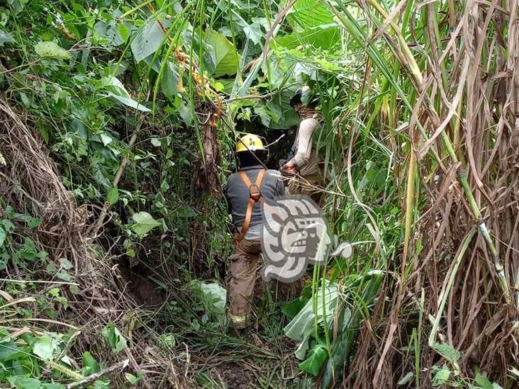 Rescatan a presunto ladrón que cayó a barranca en Fortín (+fotos)