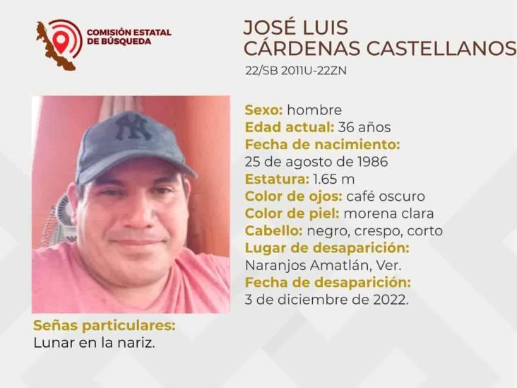 Buscan a José Luis Cárdenas; desapareció en Naranjos, Amatlán