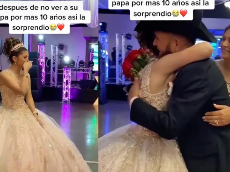 Quinceañera y su padre se reencuentran durante fiesta después de 10 años