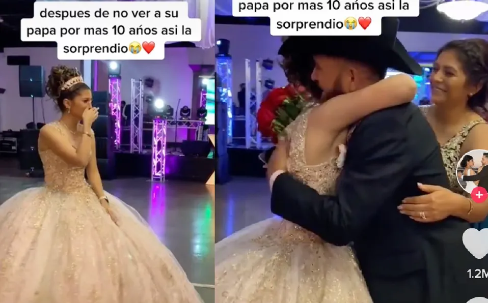 Quinceañera y su padre se reencuentran durante fiesta después de 10 años