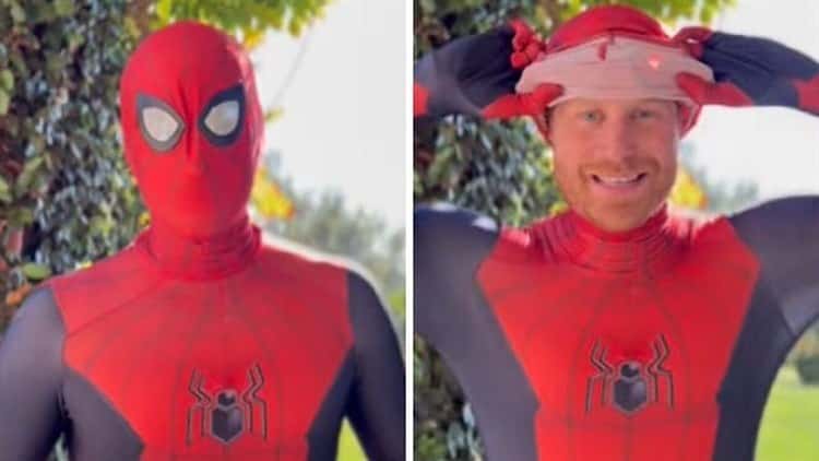 El príncipe Harry se viste como Spider-Man para huérfanos de guerra (+Vídeo)