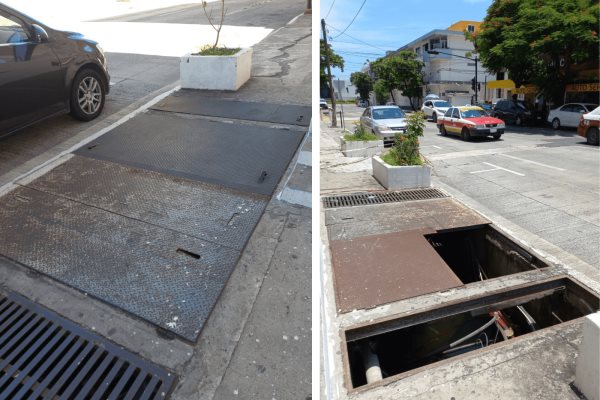 CFE atiende petición de vecinos en la zona centro de Veracruz por registro en mal estado