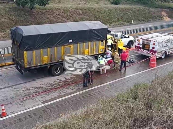 Fuerte choque en la Córdoba-Veracruz deja una persona sin vida