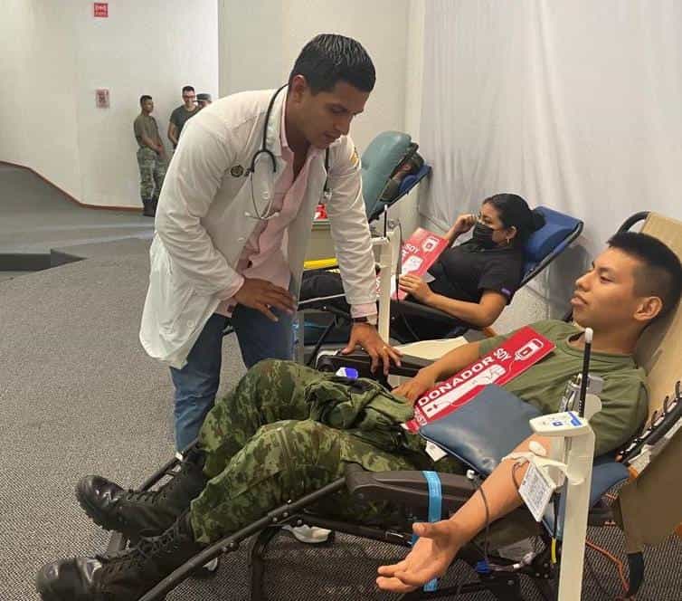 Realiza Sedena programa de donación de sangre en el cuartel de La Boticaria