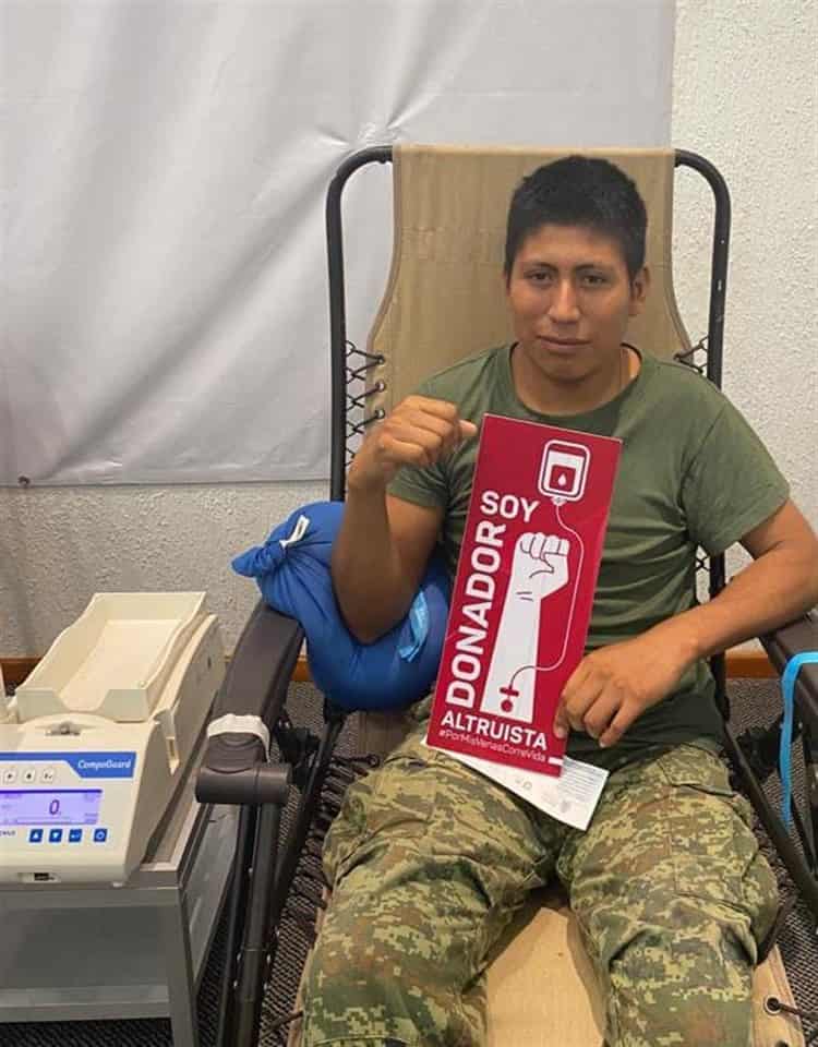 Realiza Sedena programa de donación de sangre en el cuartel de La Boticaria