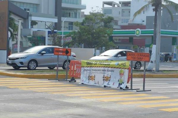 ¡Atento! Hay cierre vial en bulevar de Boca del Río